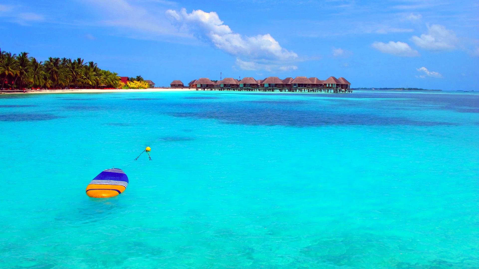 Обои море, Лагуна, Аква, океан, Карибский бассейн в разрешении 1920x1080