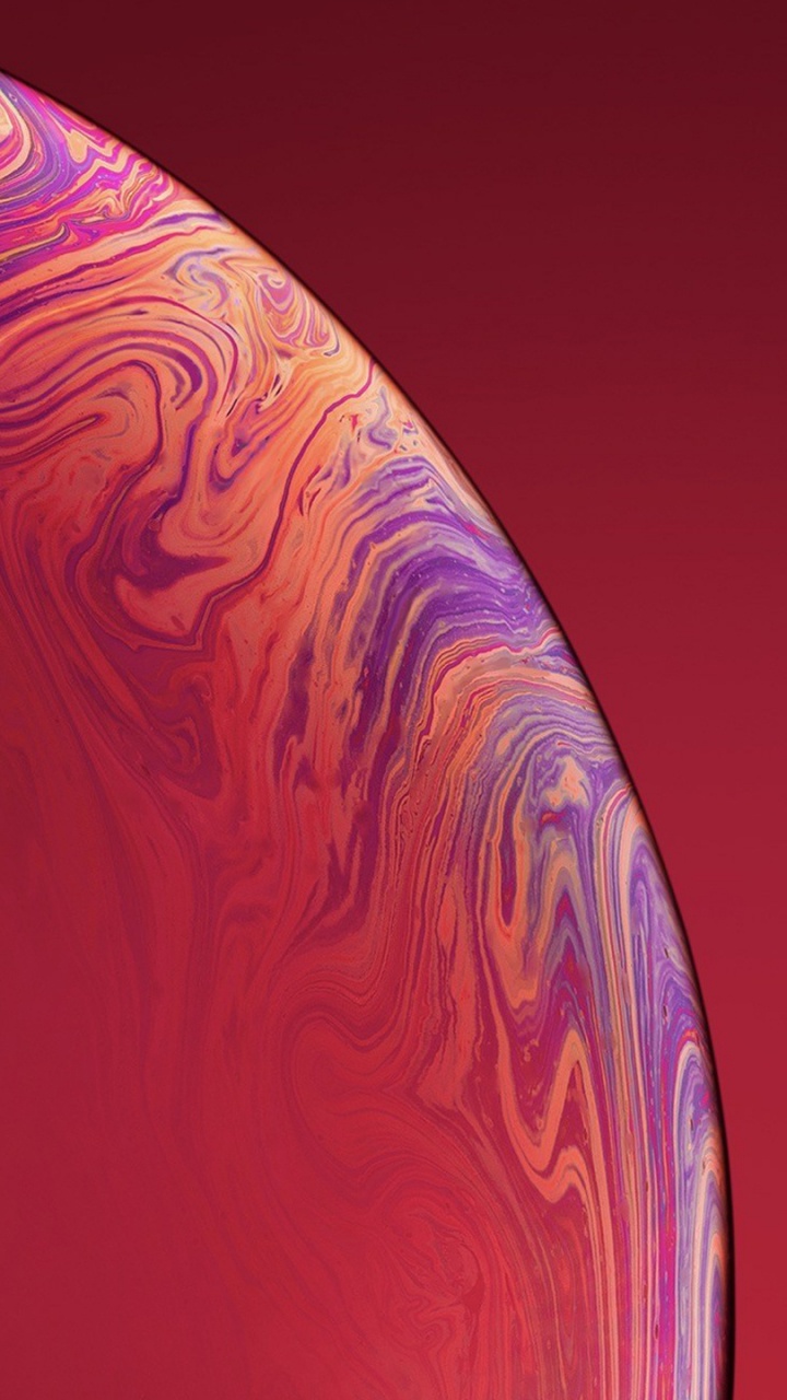 Обои apple, iOS 12, красный цвет, Апельсин, пурпур в разрешении 720x1280