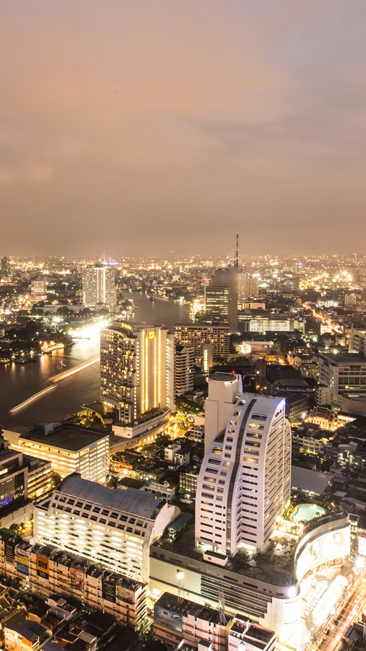 Обои Бангкок, городской пейзаж, город, городской район, метрополия в разрешении 720x1280