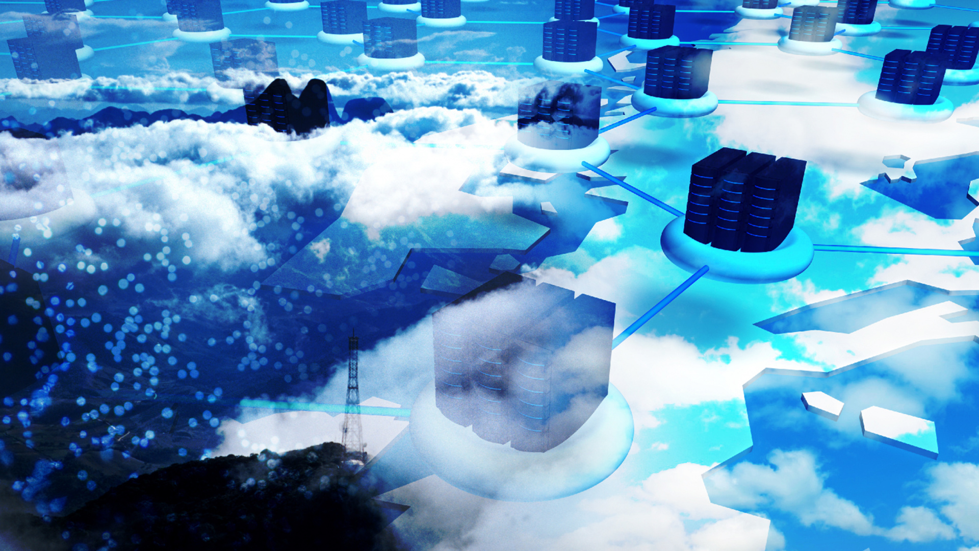 Обои облачные вычисления, вычислительная техника, синий, вода, мир в разрешении 1920x1080