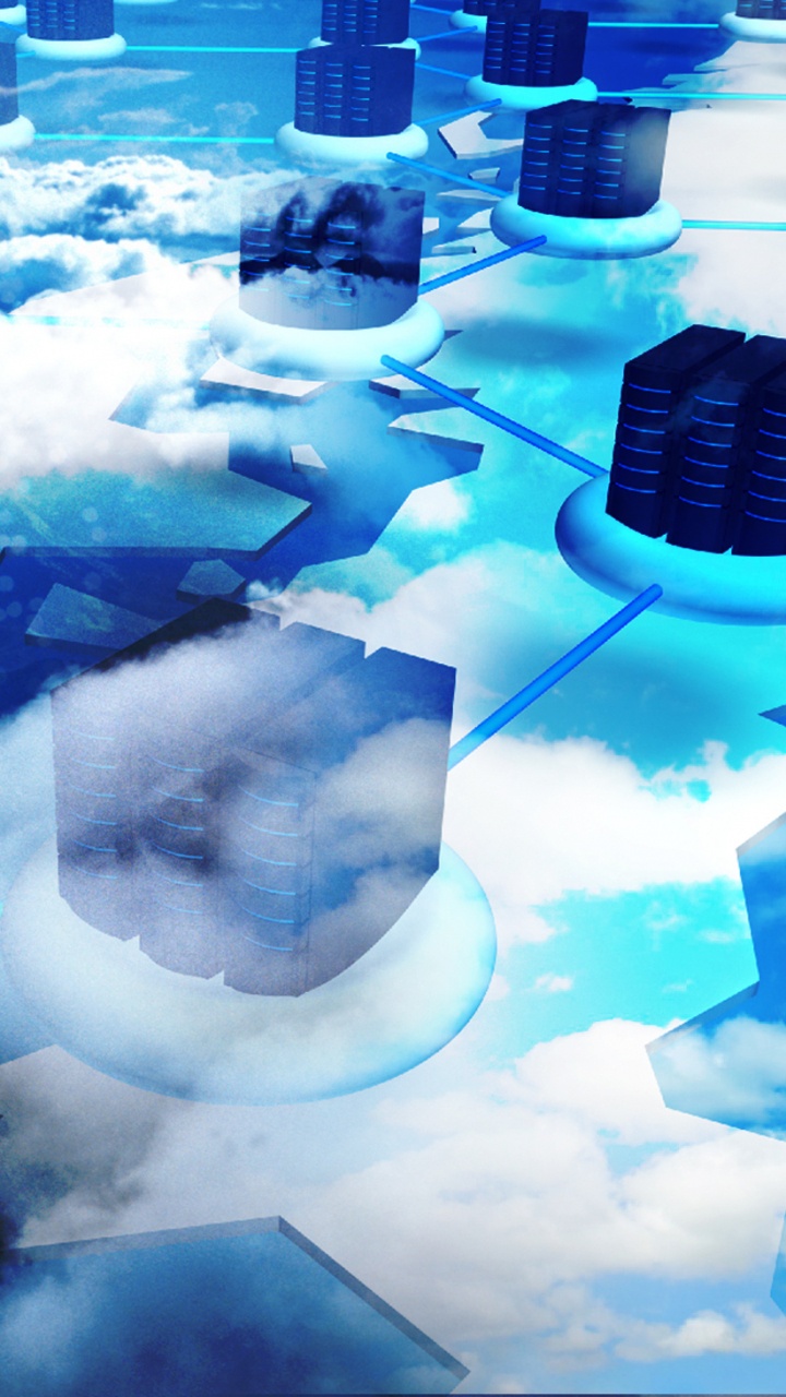 Обои облачные вычисления, вычислительная техника, синий, вода, мир в разрешении 720x1280