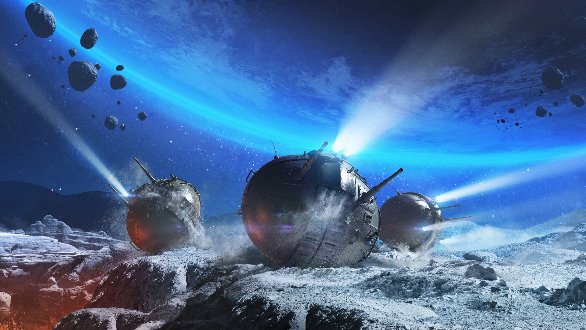 Обои world of tanks, wargaming, бак, космическое пространство, космос в разрешении 1920x1080