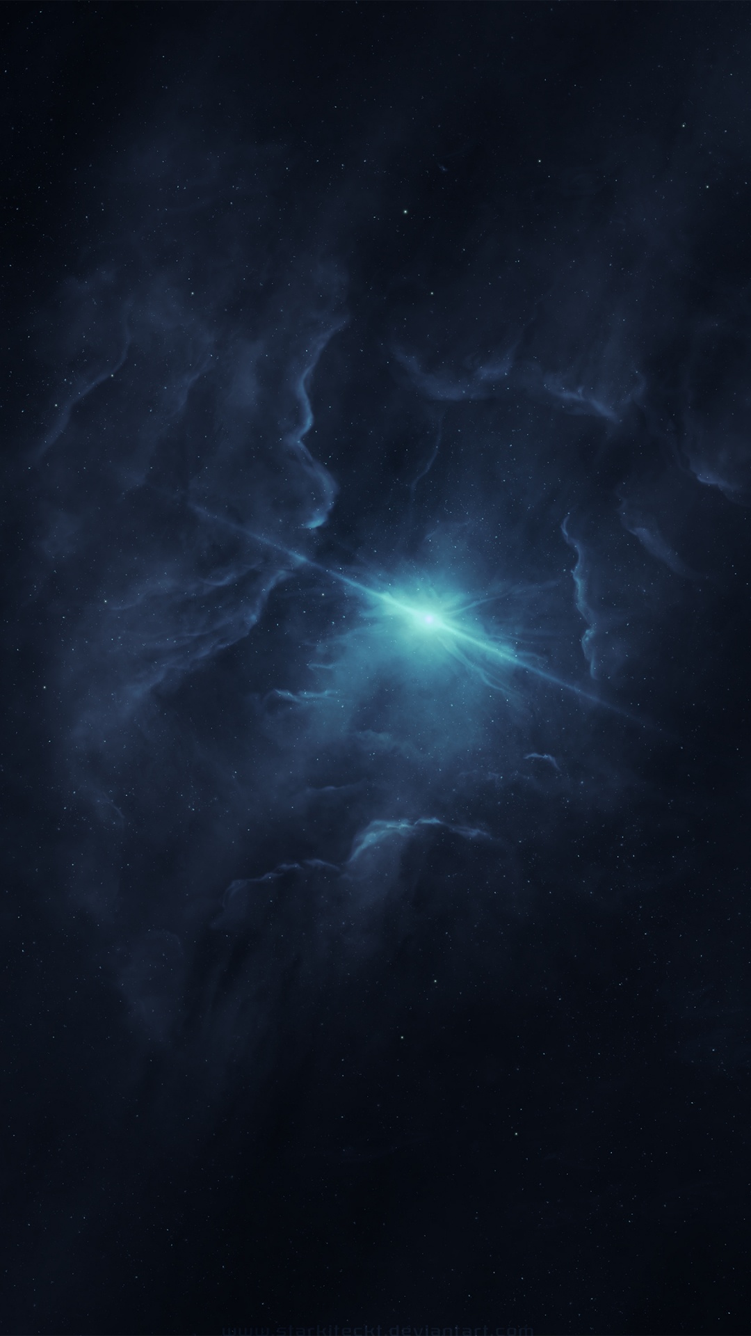 Обои черный, вода, ночь, синий, свет в разрешении 1080x1920