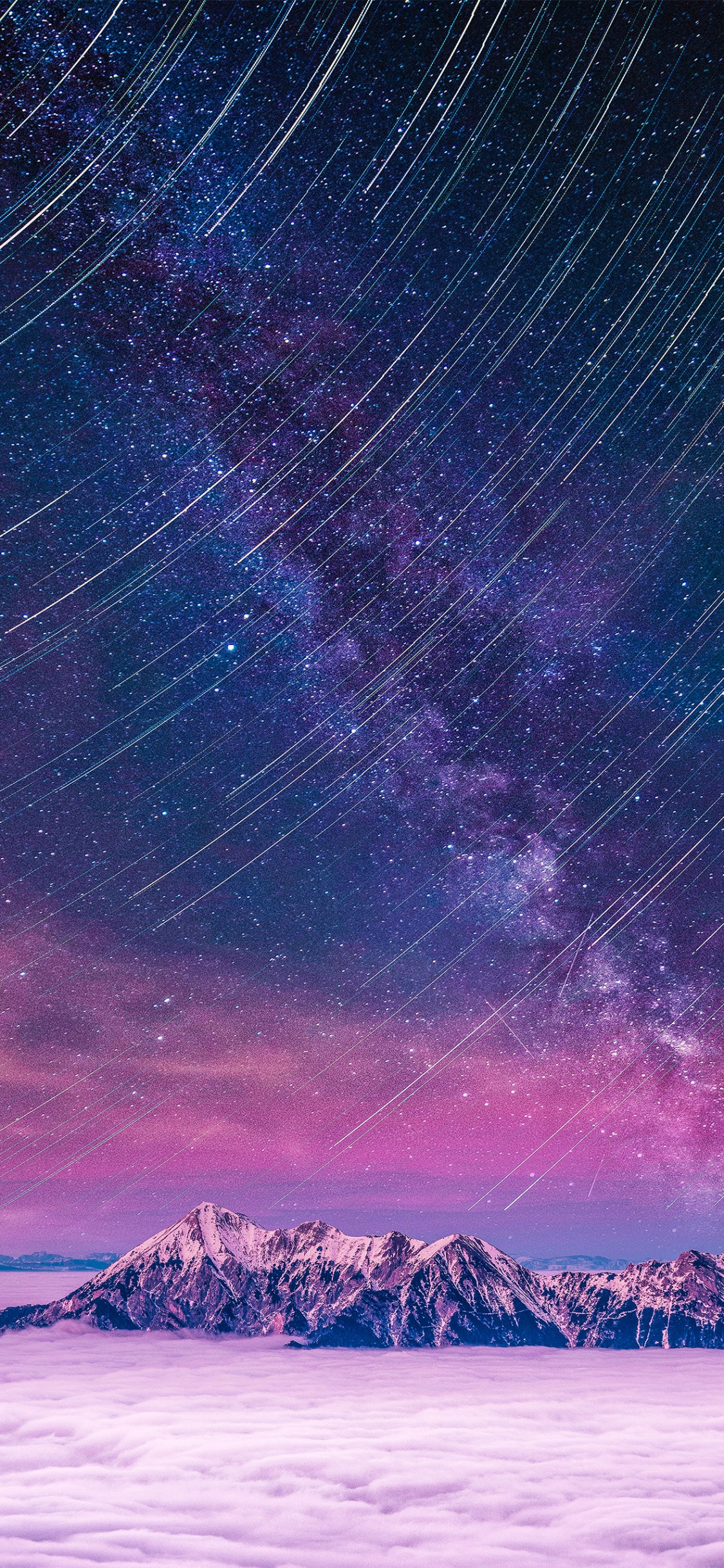 Обои атмосфера, природа, пурпур, окружающая среда, природный ландшафт в разрешении 1125x2436