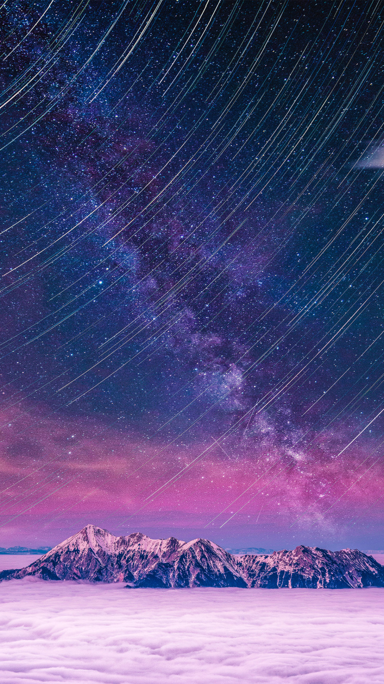 Обои атмосфера, природа, пурпур, окружающая среда, природный ландшафт в разрешении 750x1334