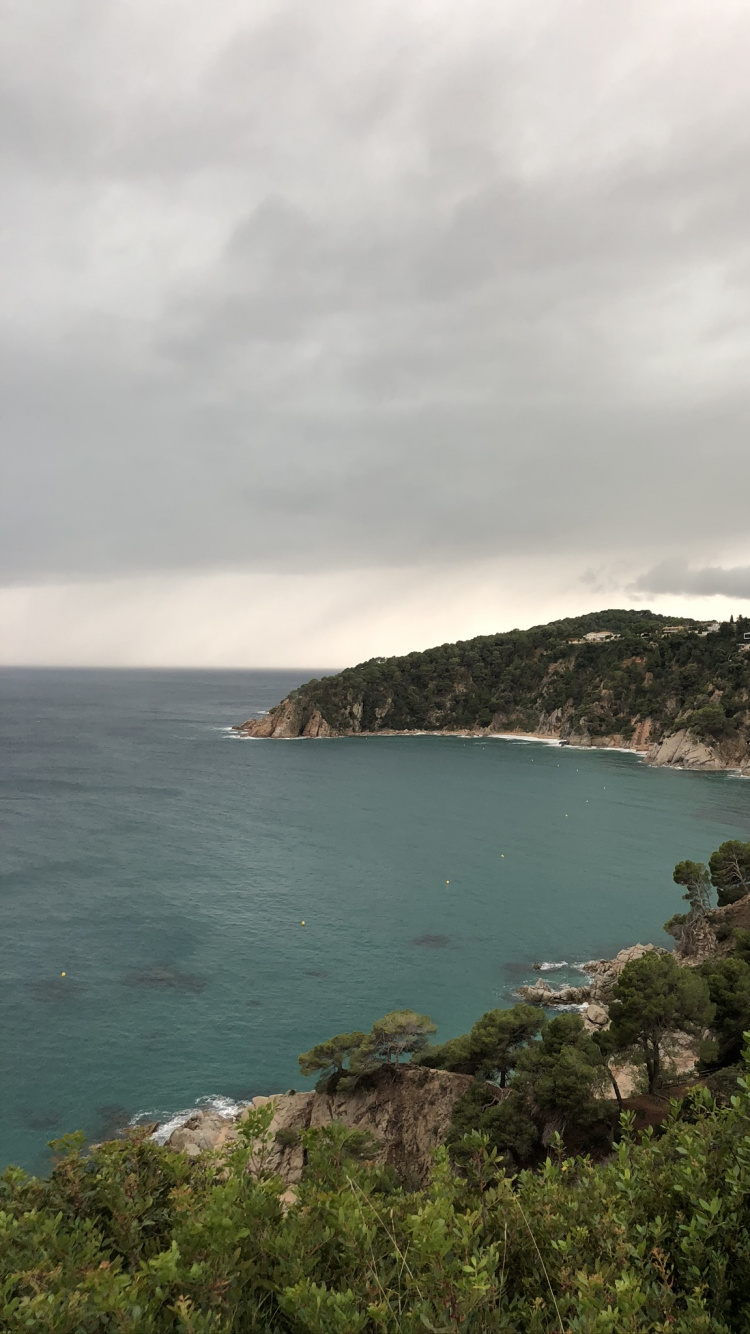 Обои побережье, мыс, водоем, вода, залив в разрешении 750x1334