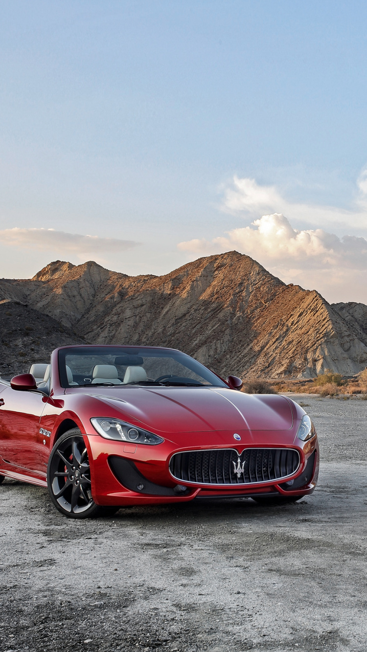 Обои Мазерати, спорткар, maserati granturismo, роскошный автомобиль, автомобильный дизайн в разрешении 750x1334