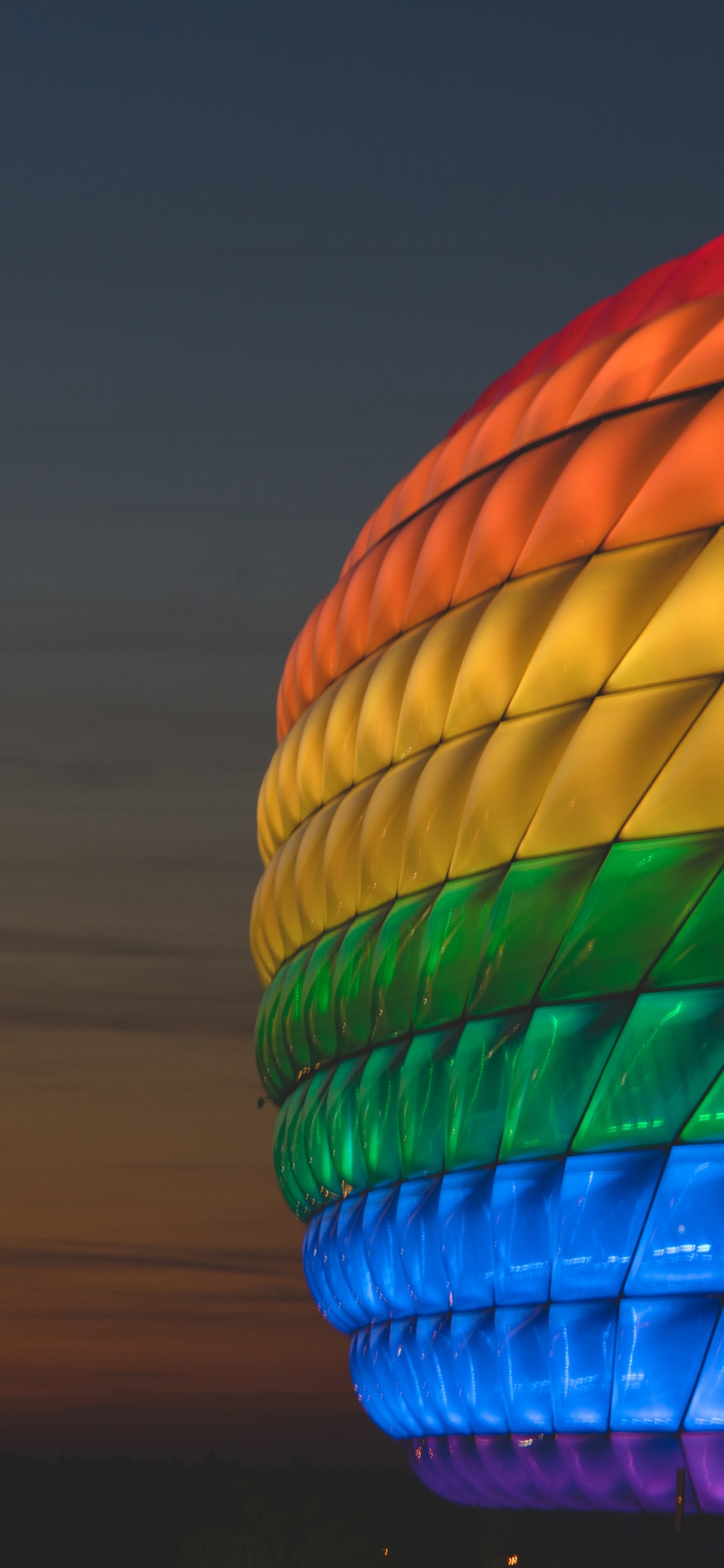 Обои полеты на воздушном шаре, синий, красочность, воздушный шар, Апельсин в разрешении 1125x2436