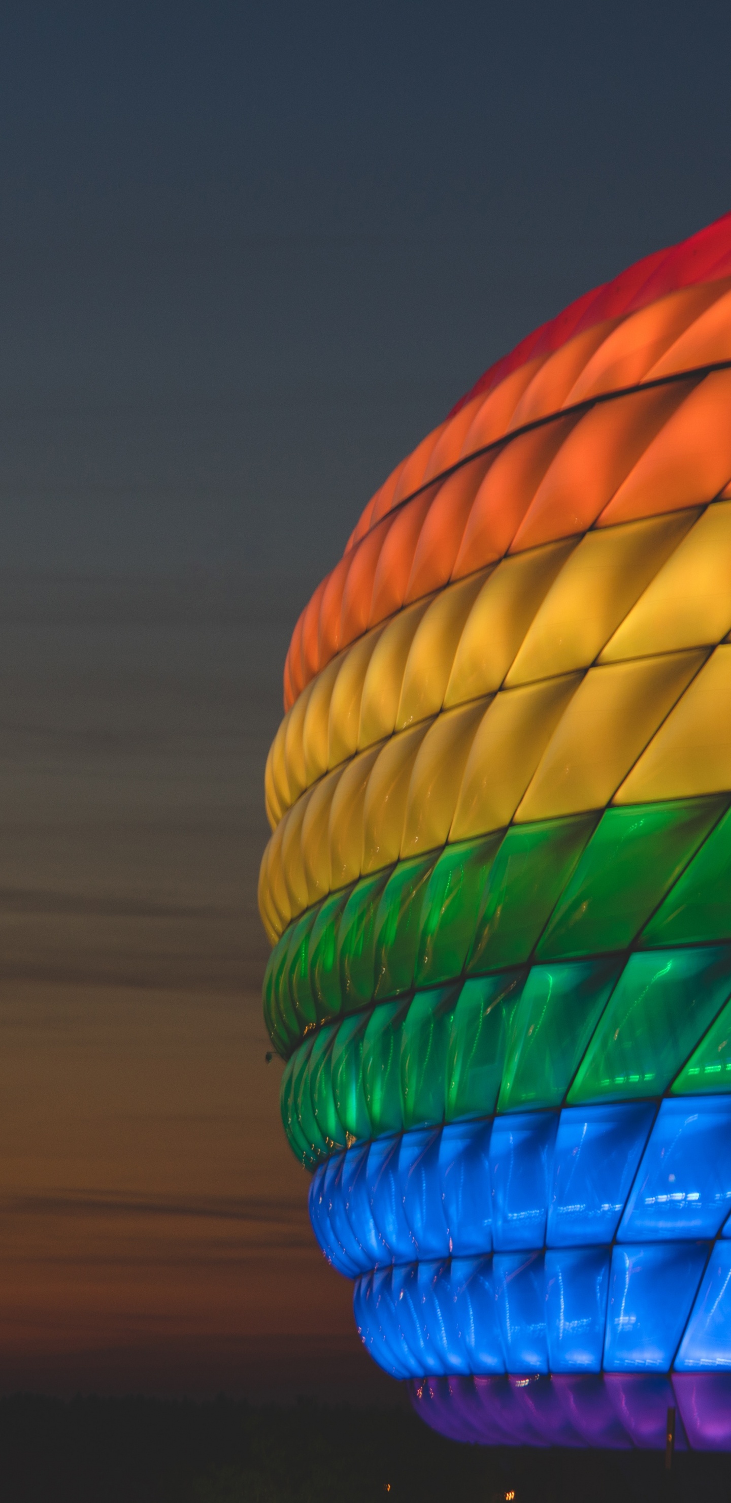 Обои полеты на воздушном шаре, синий, красочность, воздушный шар, Апельсин в разрешении 1440x2960