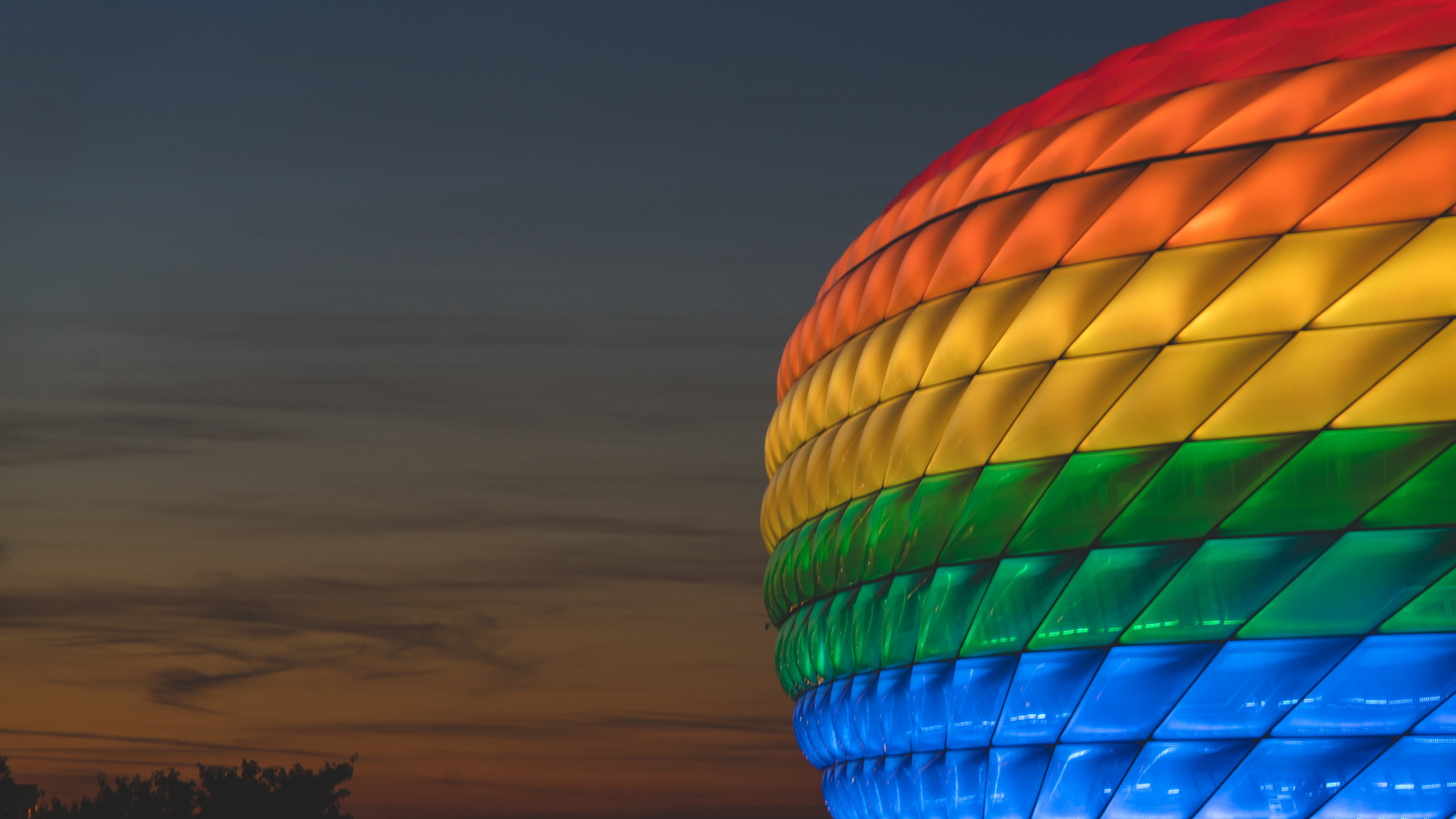 Обои полеты на воздушном шаре, синий, красочность, воздушный шар, Апельсин в разрешении 3840x2160