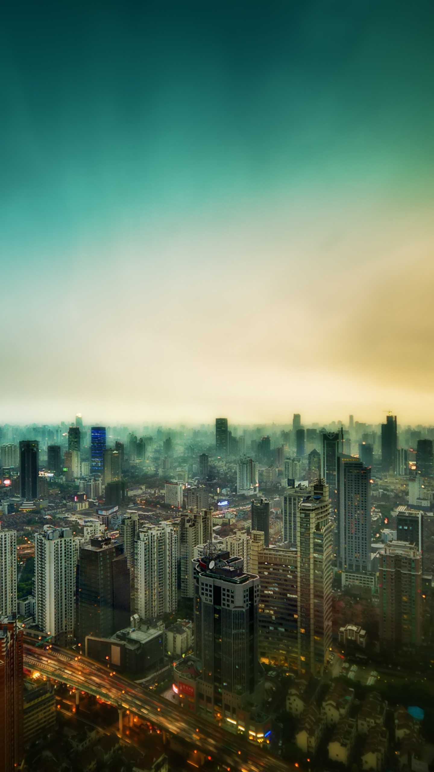 Обои городской пейзаж, метрополия, город, городской район, линия горизонта в разрешении 1440x2560