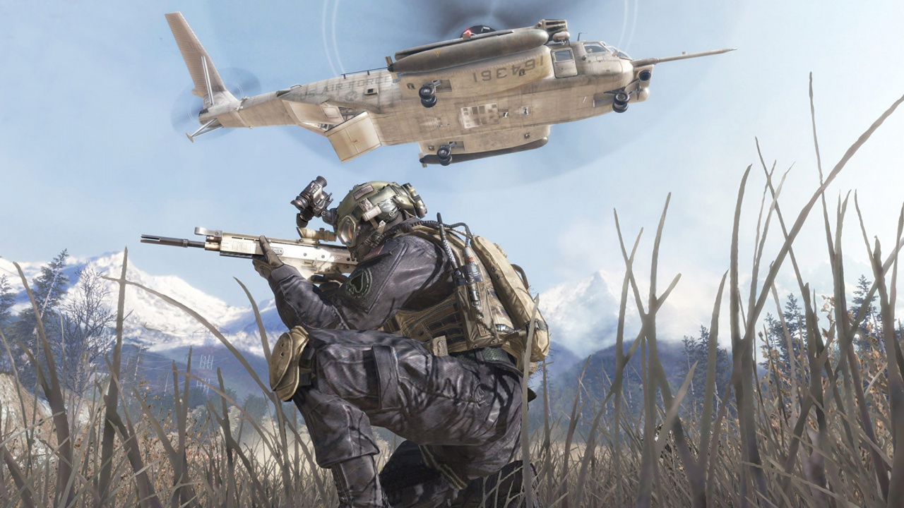 Обои call of duty modern warfare 2, call of duty 4 modern warfare, многопользовательская видео игра, солдат, армия в разрешении 1280x720
