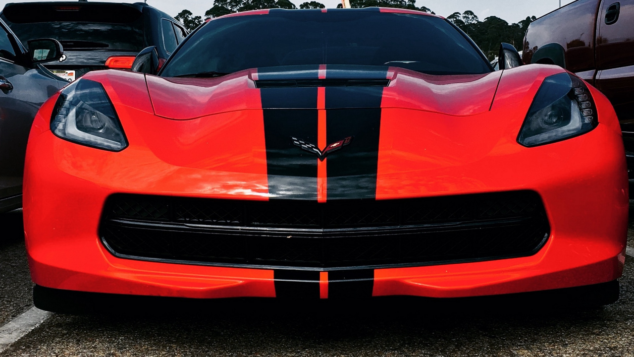 Обои спорткар, авто, Шевроле камаро, суперкар, красный цвет в разрешении 1280x720