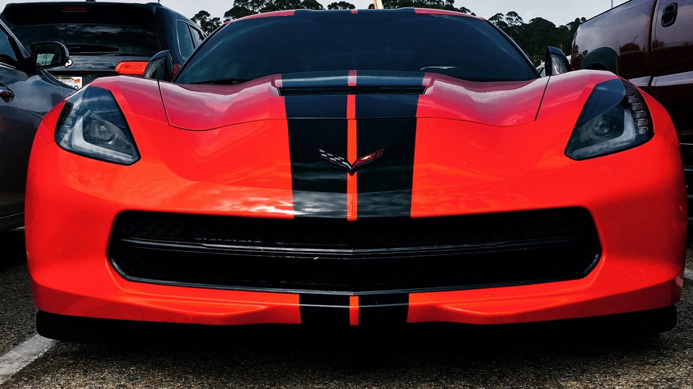 Обои спорткар, авто, Шевроле камаро, суперкар, красный цвет в разрешении 1366x768