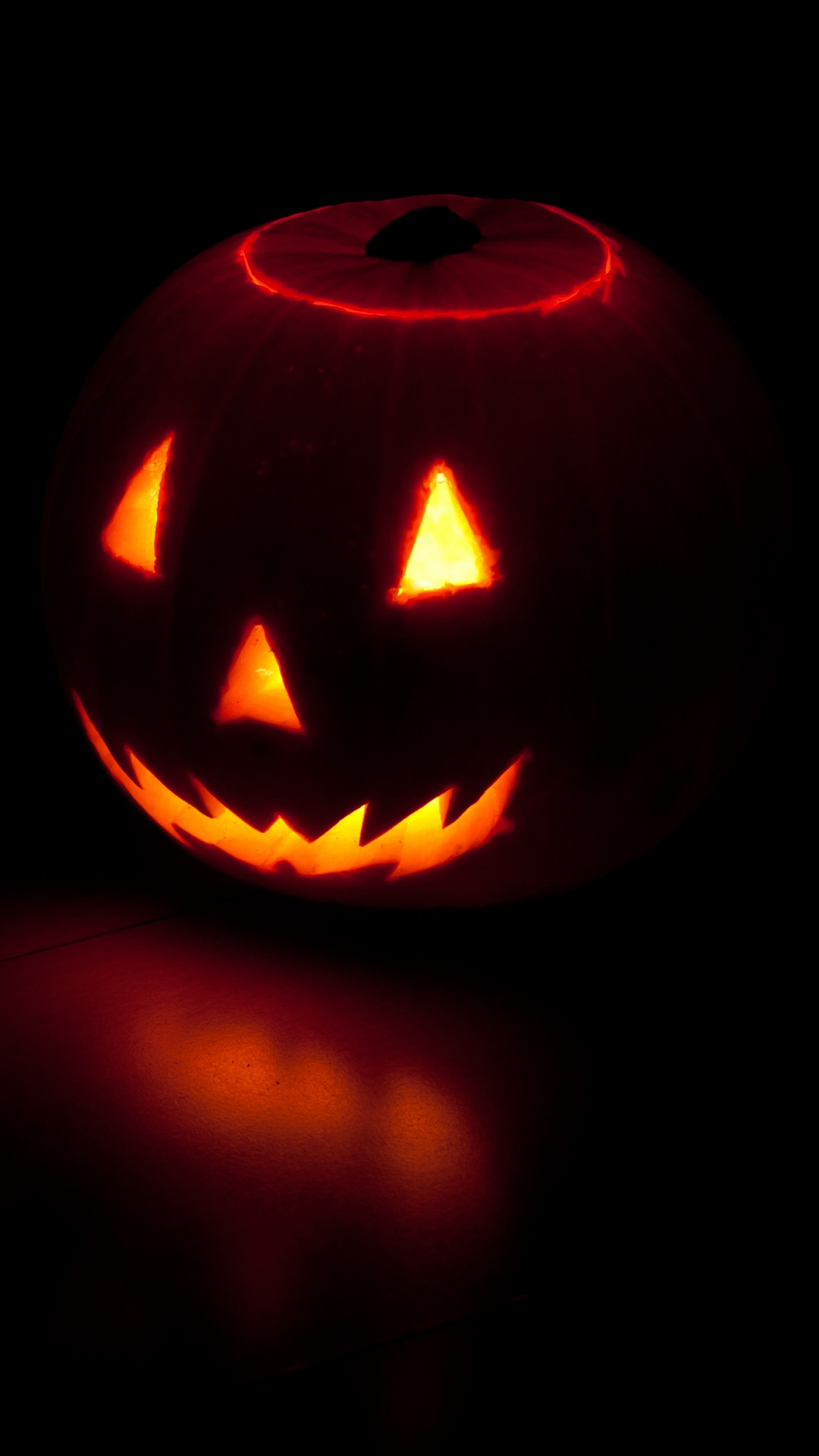 Обои тыква, калебас, трюк-или-лечить, Апельсин, освещение в разрешении 1080x1920