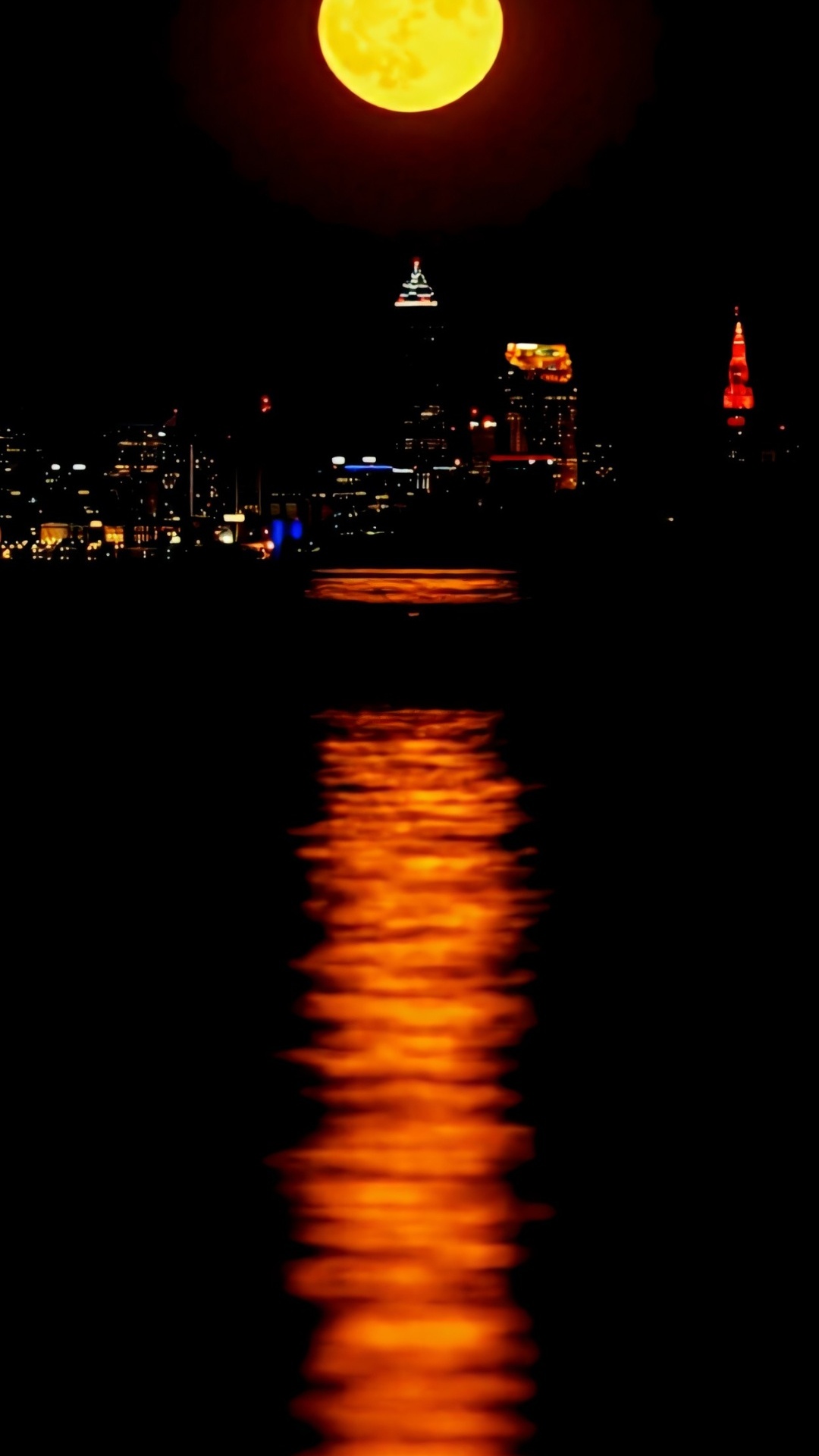 Обои ночь, вода, гидроресурсы, жидкий, свет в разрешении 1080x1920