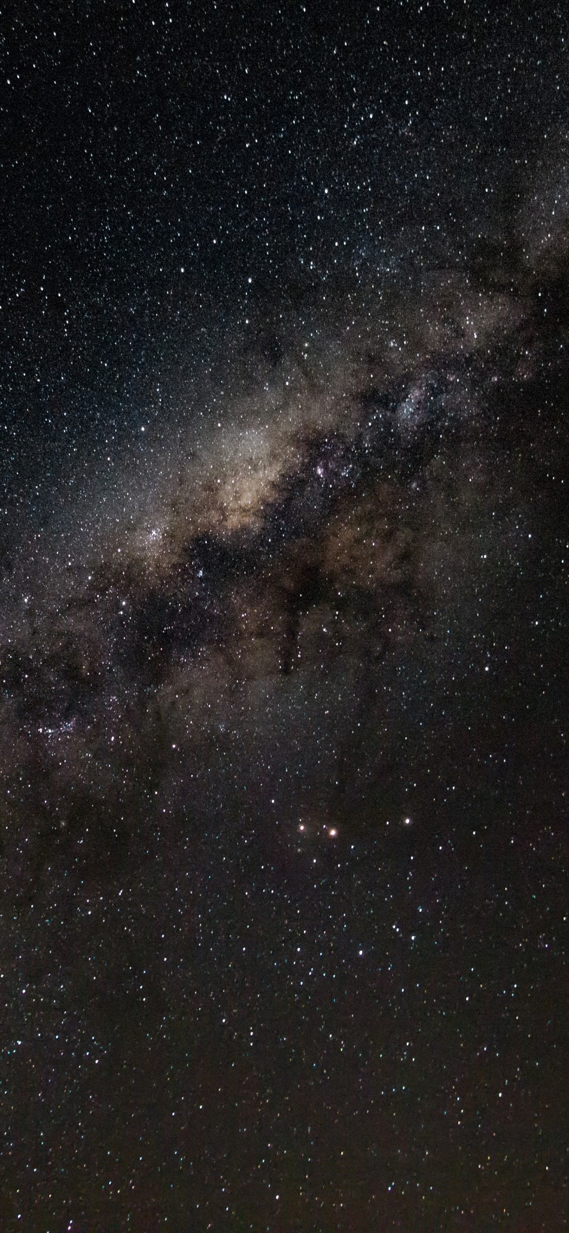 Обои ночное небо, небо, астрономический объект, туманность, звезда в разрешении 1125x2436