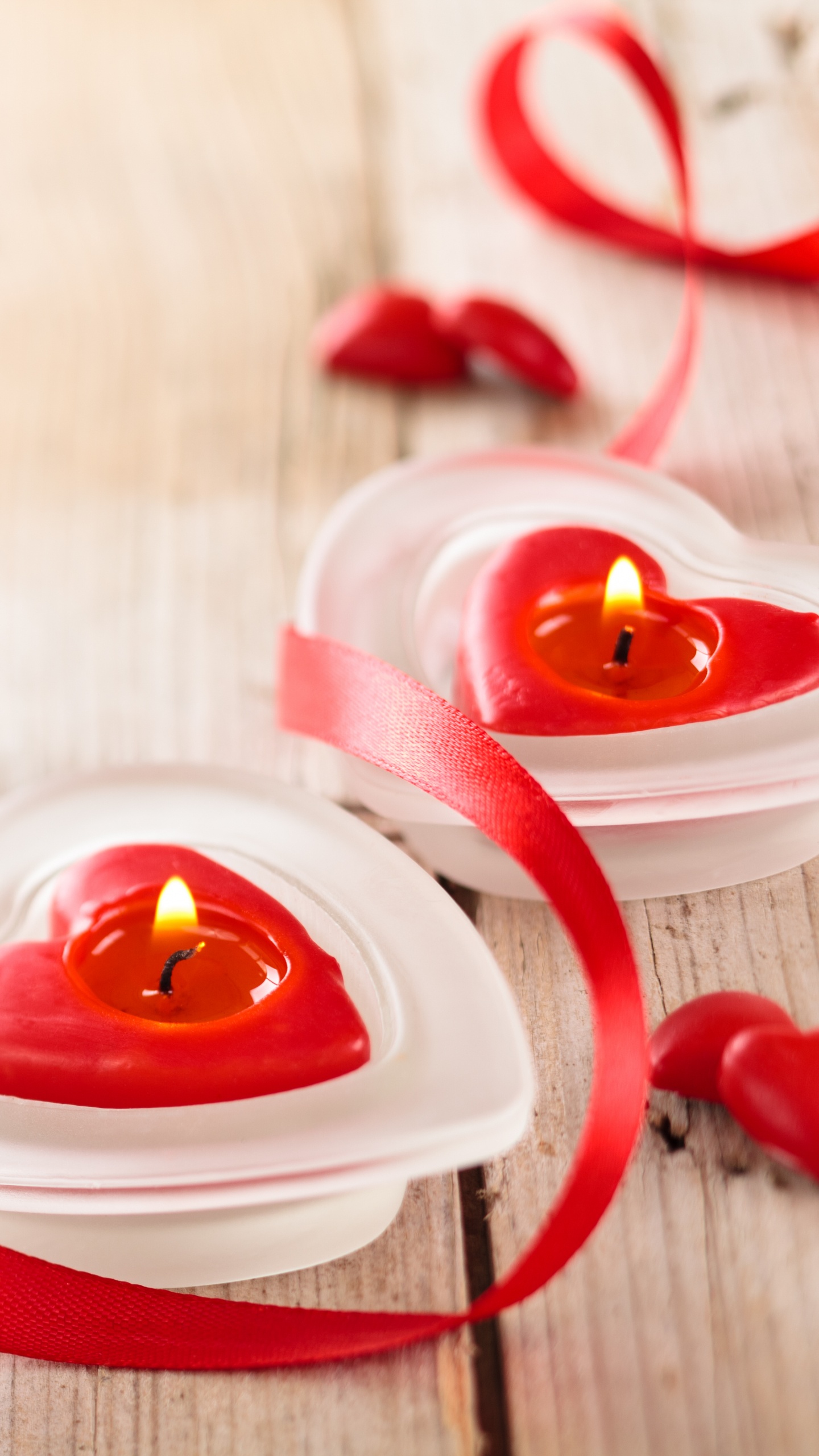 Обои сердце, День Святого Валентина, красный цвет, пища, вишня в разрешении 1440x2560