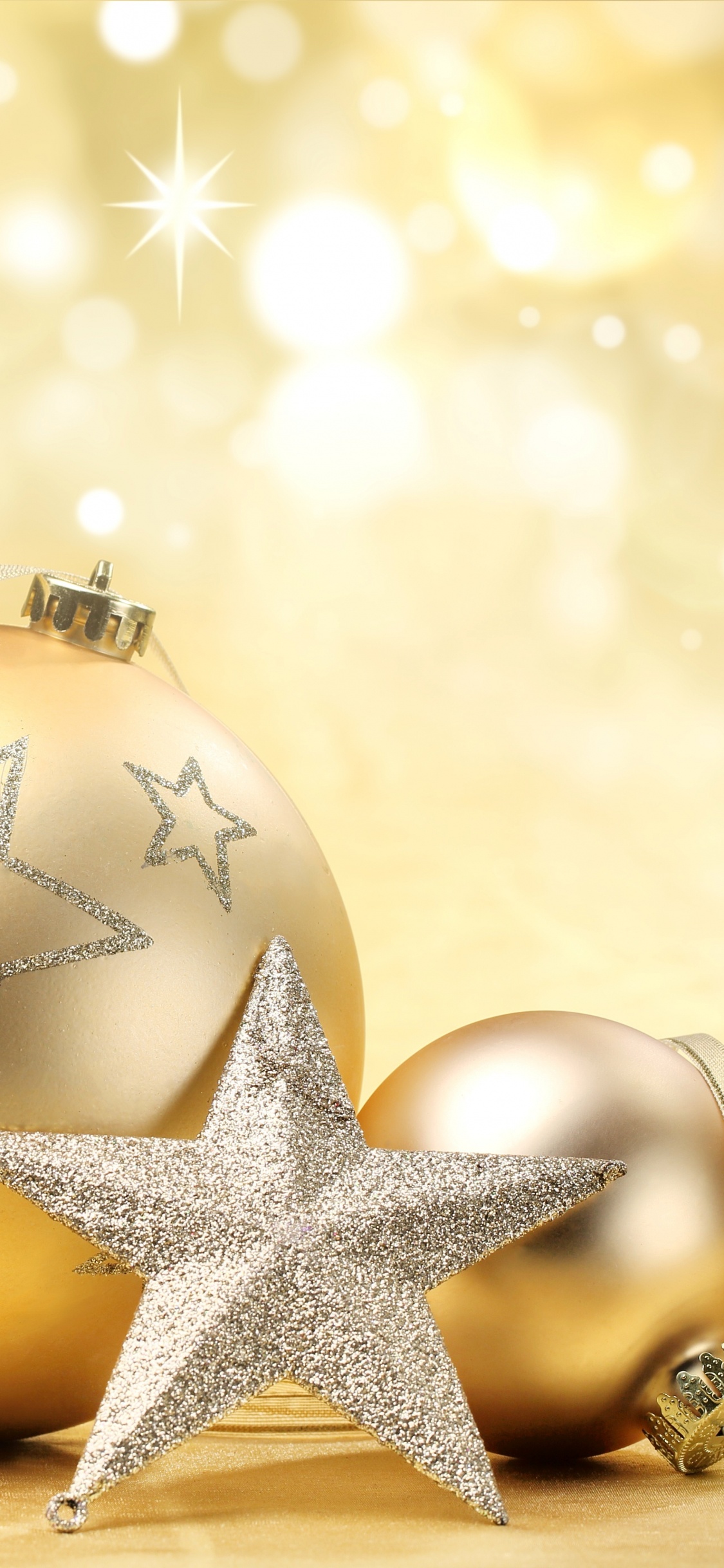 Обои Рождественский день, Новый год, рождественский орнамент, праздник, Рождественские украшения в разрешении 1125x2436