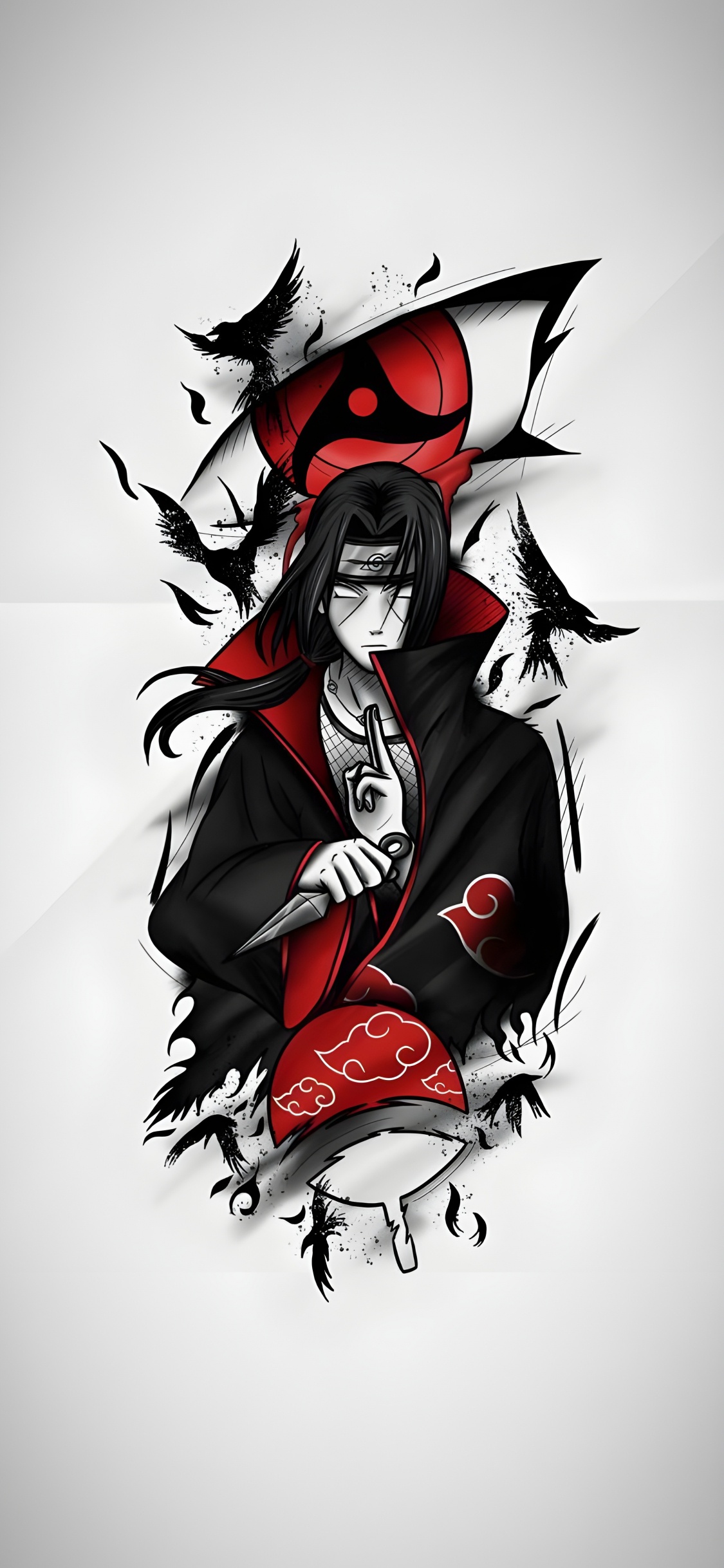 Обои аниме, итачи чехол для телефона, Итачи Учиха, Саске Учиха, Наруто Узумаки в разрешении 1125x2436