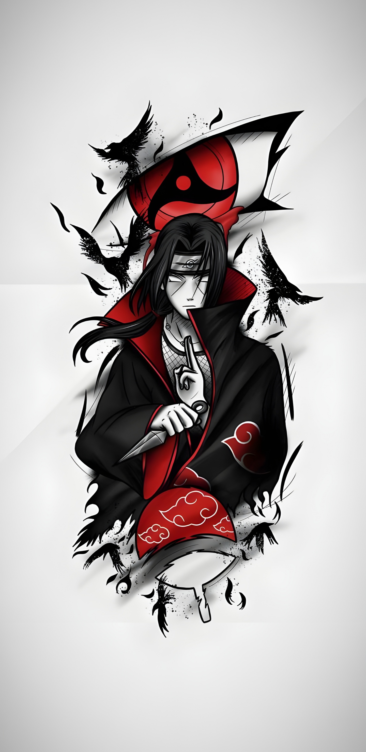 Обои аниме, итачи чехол для телефона, Итачи Учиха, Саске Учиха, Наруто Узумаки в разрешении 1440x2960