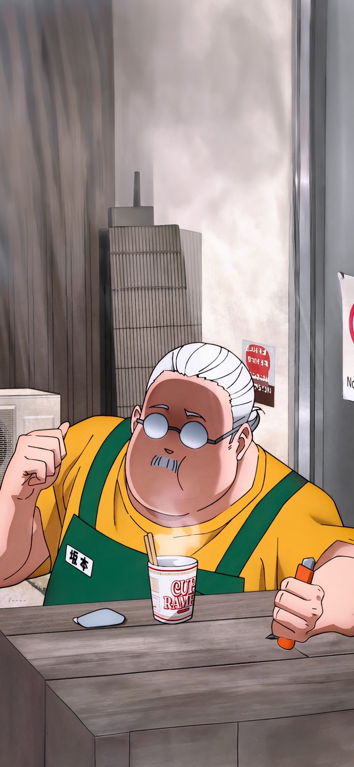 Обои аниме дни сакамото, дни сакамото, мультик, Таро Сакамото, мультфильм в разрешении 1125x2436