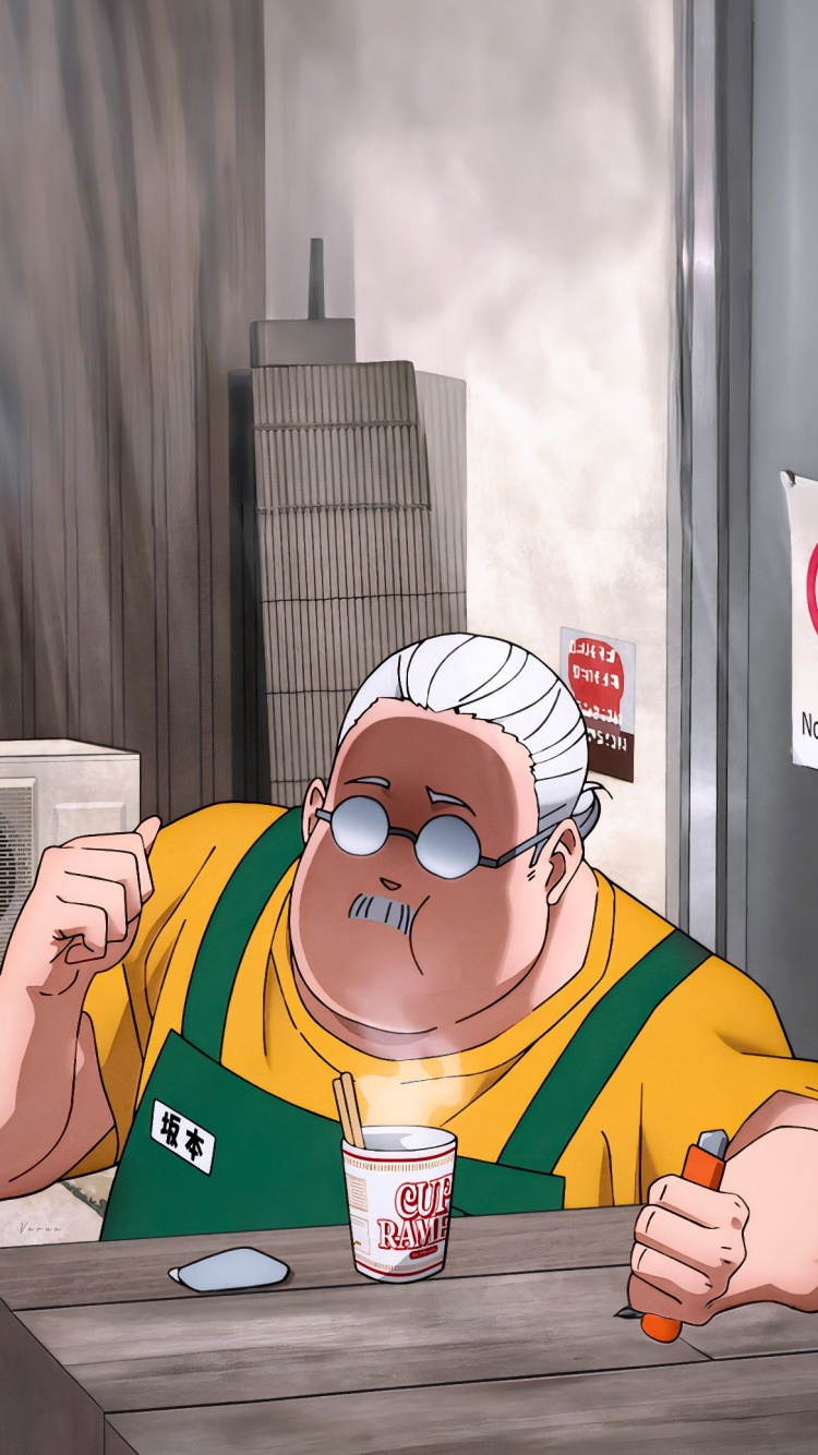 Обои аниме дни сакамото, дни сакамото, мультик, Таро Сакамото, мультфильм в разрешении 750x1334