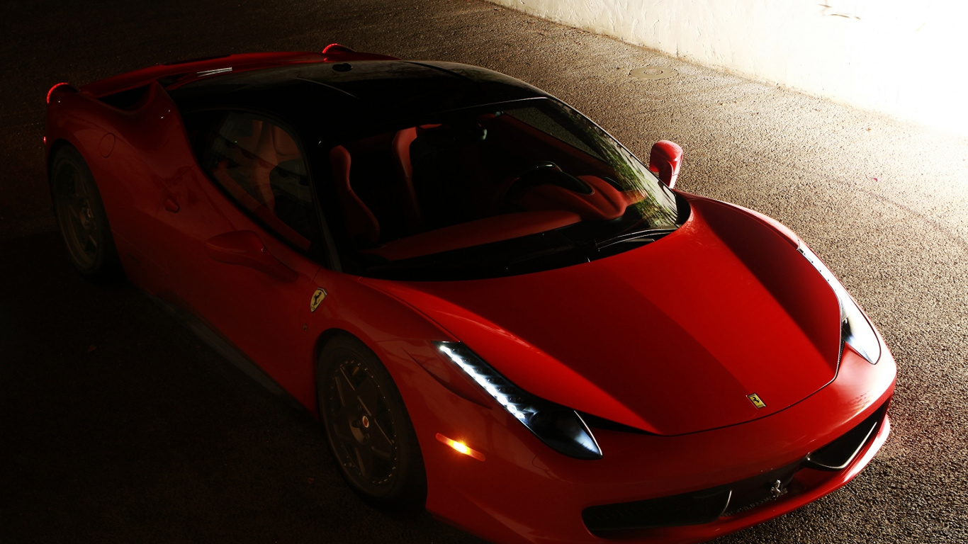 Обои Феррари 458, спорткар, авто, Феррари ф40, суперкар в разрешении 1366x768