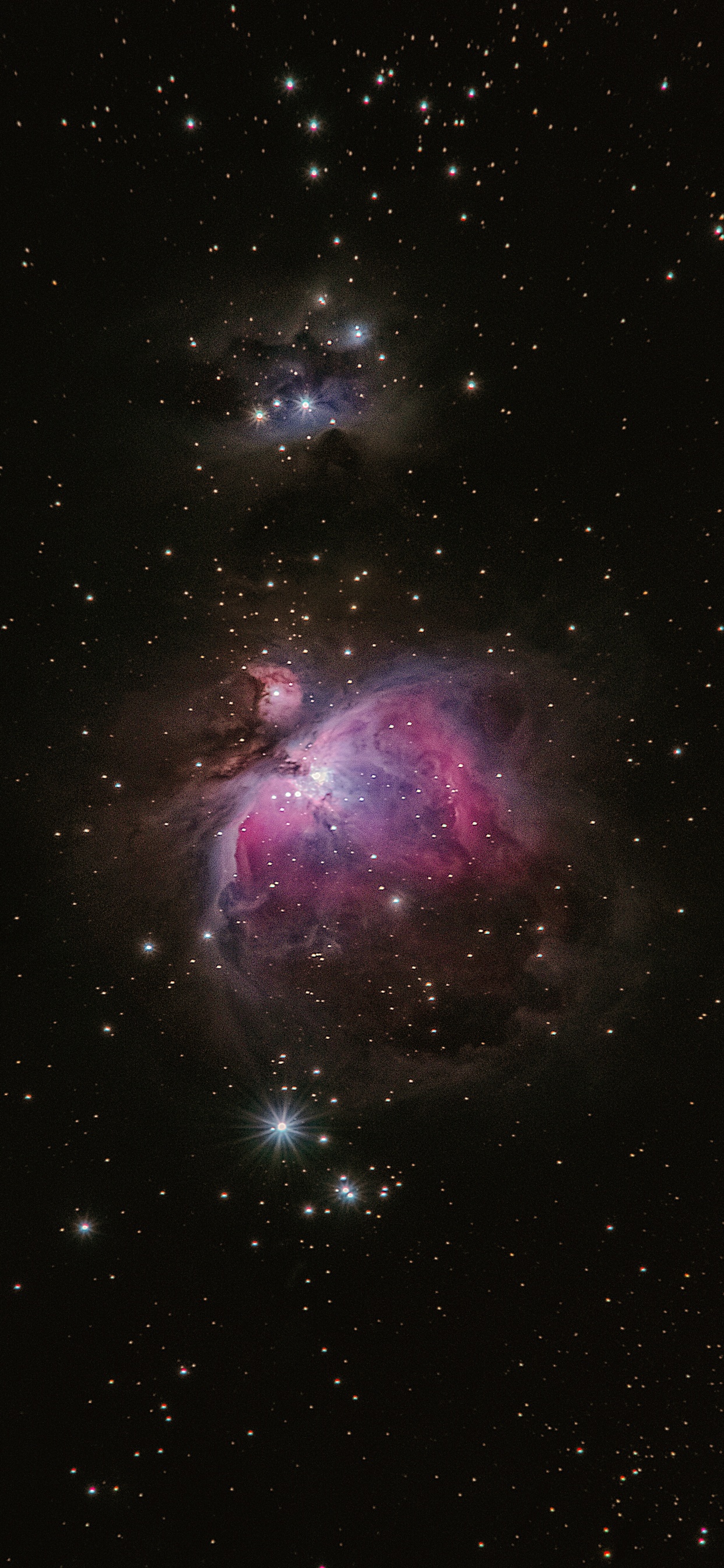 Обои звезда, Галактика, туманность, астрономический объект, темнота в разрешении 1242x2688