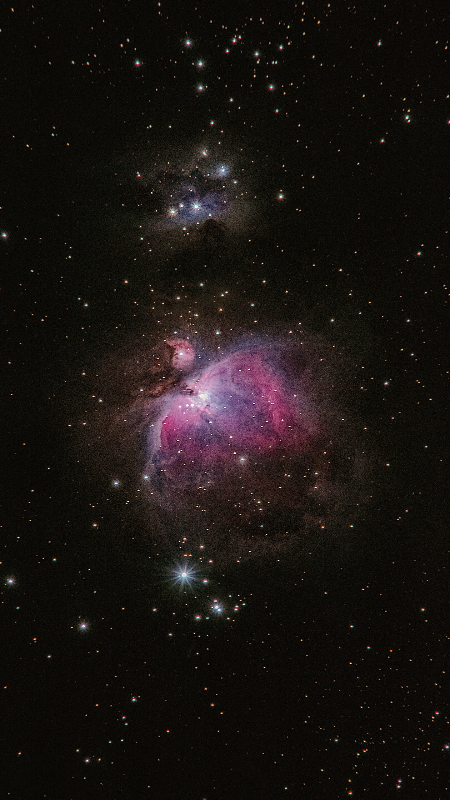 Обои звезда, Галактика, туманность, астрономический объект, темнота в разрешении 1440x2560