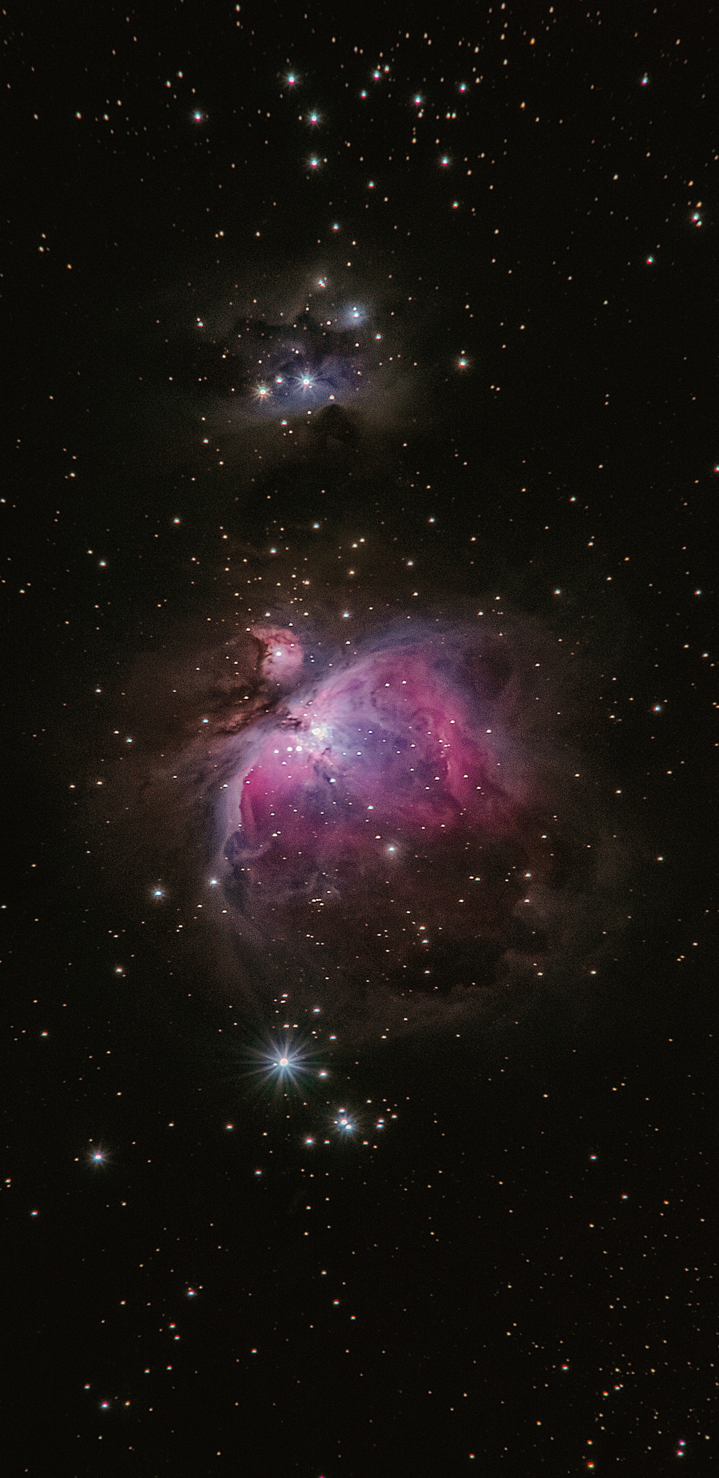 Обои звезда, Галактика, туманность, астрономический объект, темнота в разрешении 1440x2960