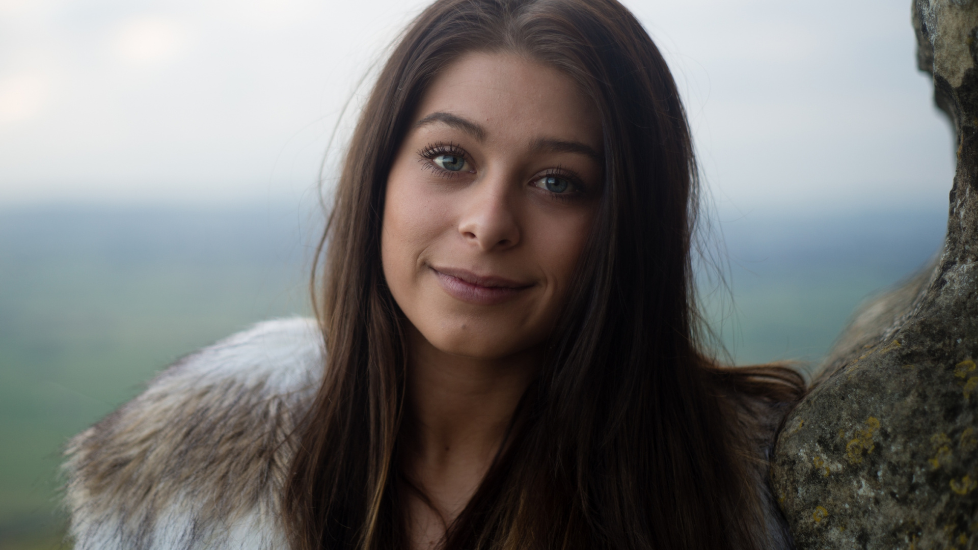 Обои красота, кожа, голова, губа, улыбка в разрешении 1920x1080