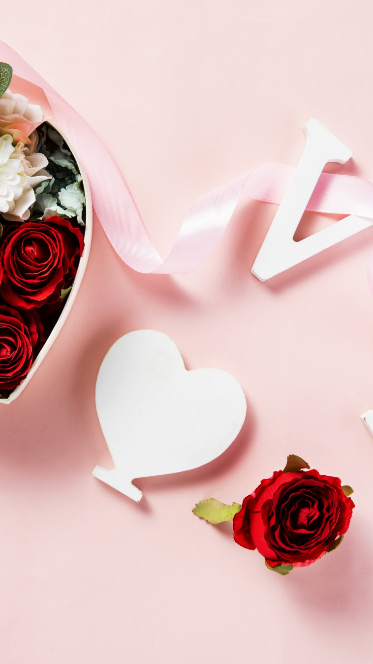 Обои лепесток, подарок, флористика, День Святого Валентина, свадебная церемония поставки в разрешении 750x1334