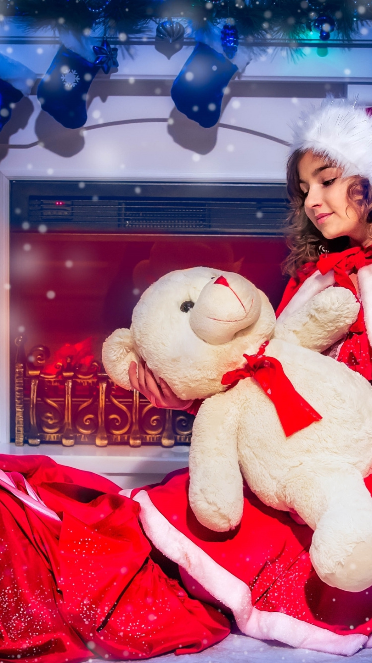 Обои Рождественский день, Рождество, Санта-Клаус, праздник, событие в разрешении 750x1334