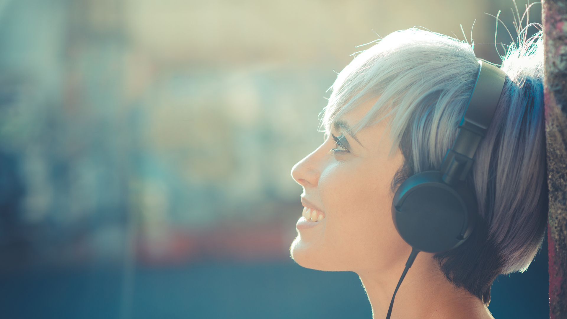 Обои волосы, лицо, синий, нос, красота в разрешении 1920x1080