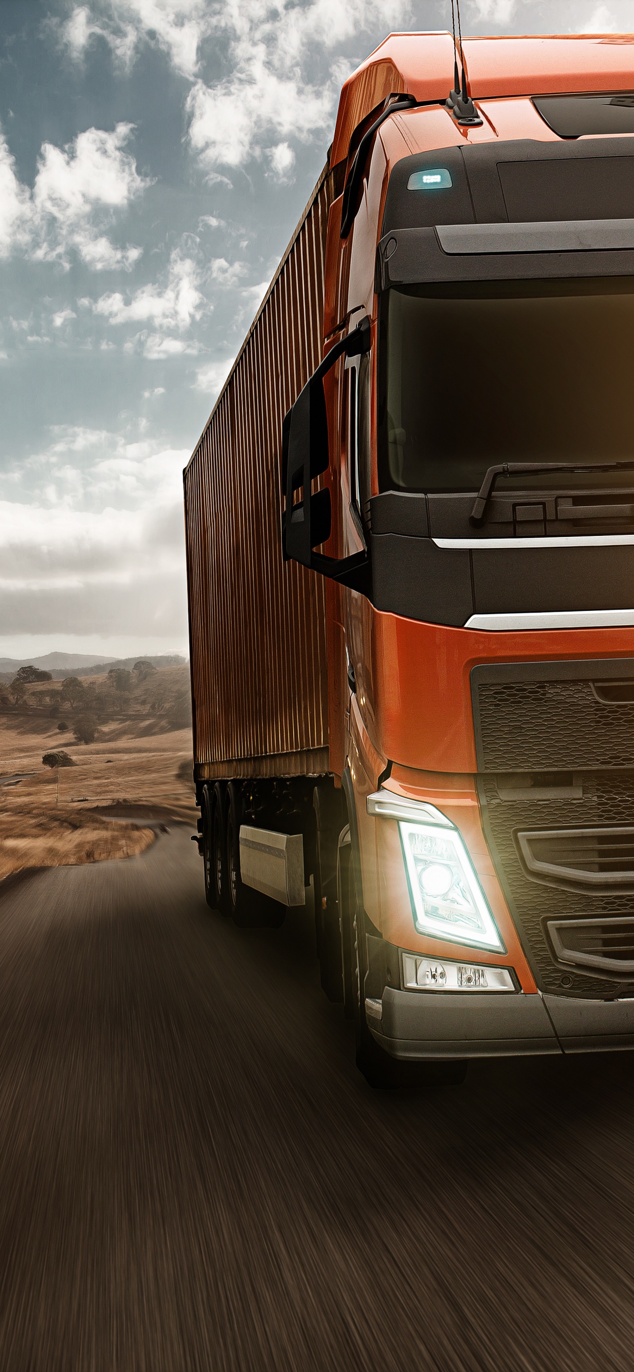 Обои грузовик, авто, транспорт, Лампа накаливания, светоизлучающий диод в разрешении 1242x2688