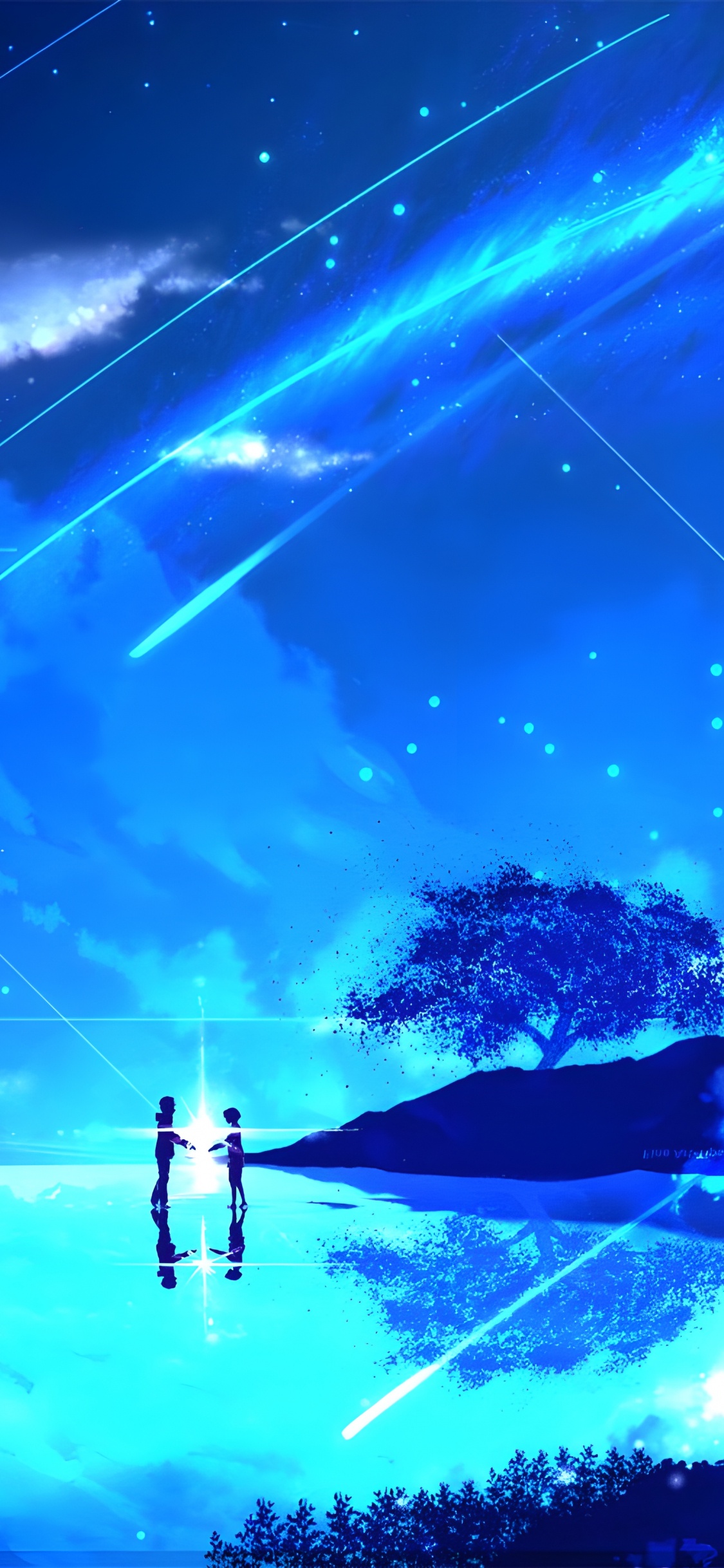 Обои ваше имя, Miyamizu Mitsuha, Таки Тачибана, постер, аниме арт в разрешении 1125x2436