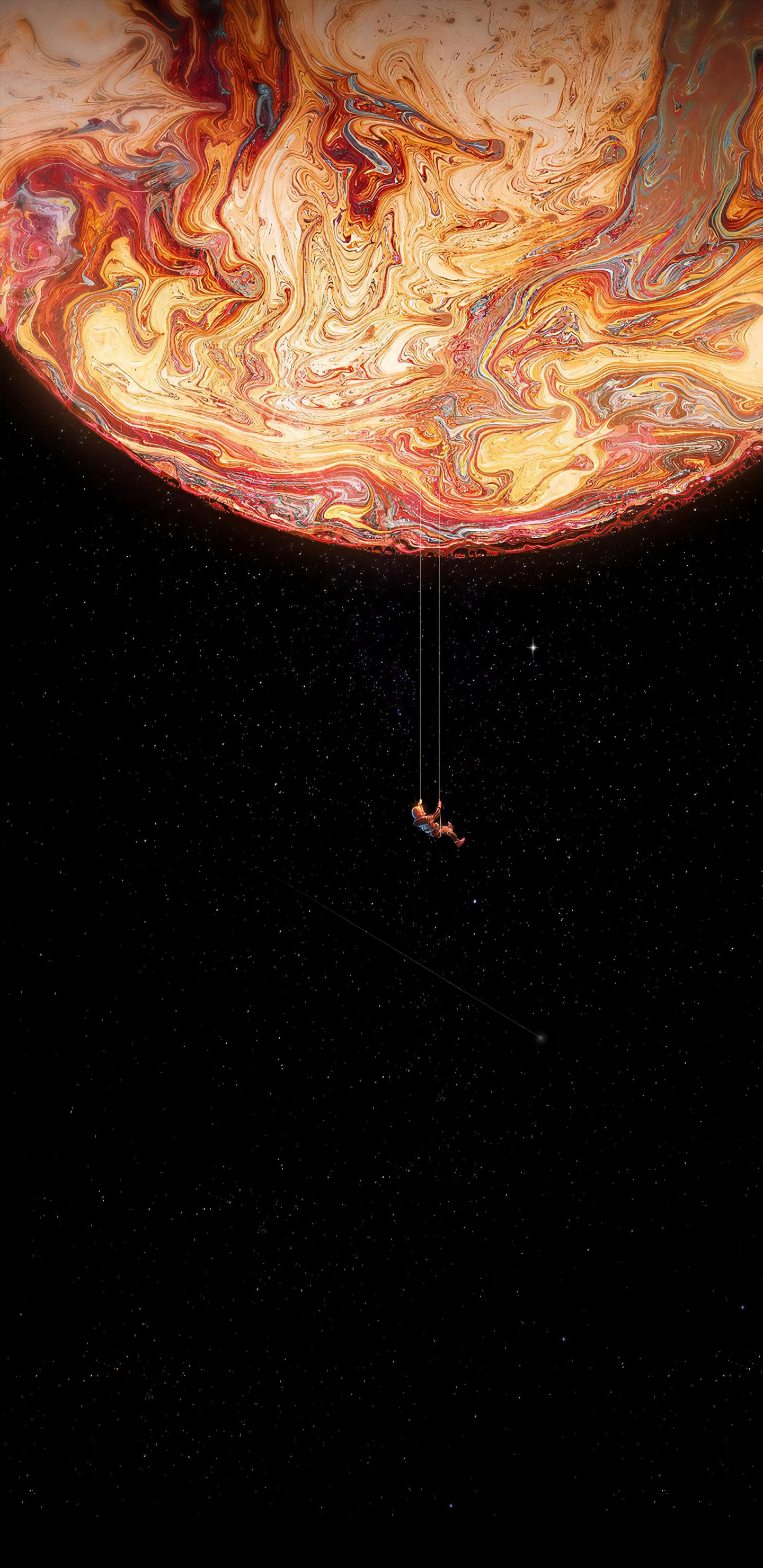 Обои космическое искусство амолед, амолед, арт, живопись, пространство искусства в разрешении 1440x2960