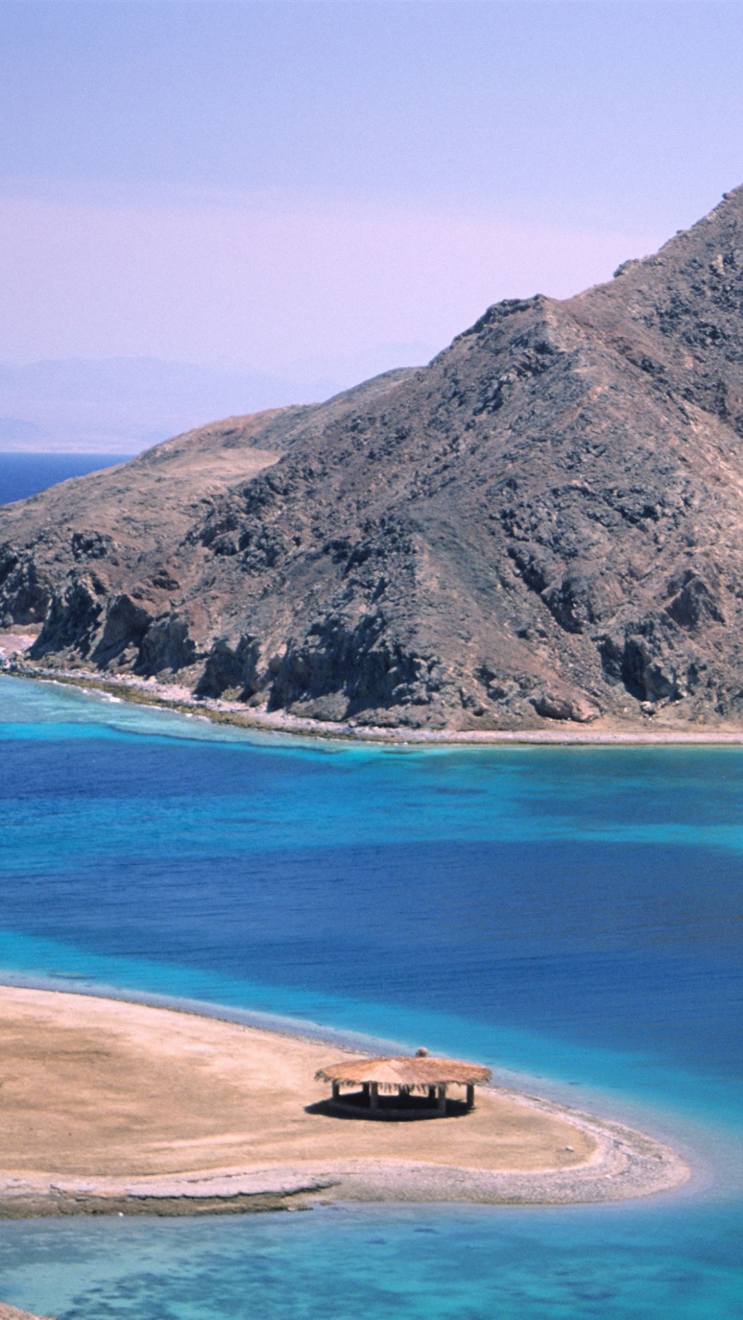 Обои залив фьорда, Табы, Наама Бэй, Синайский Полуостров, залив в разрешении 1080x1920