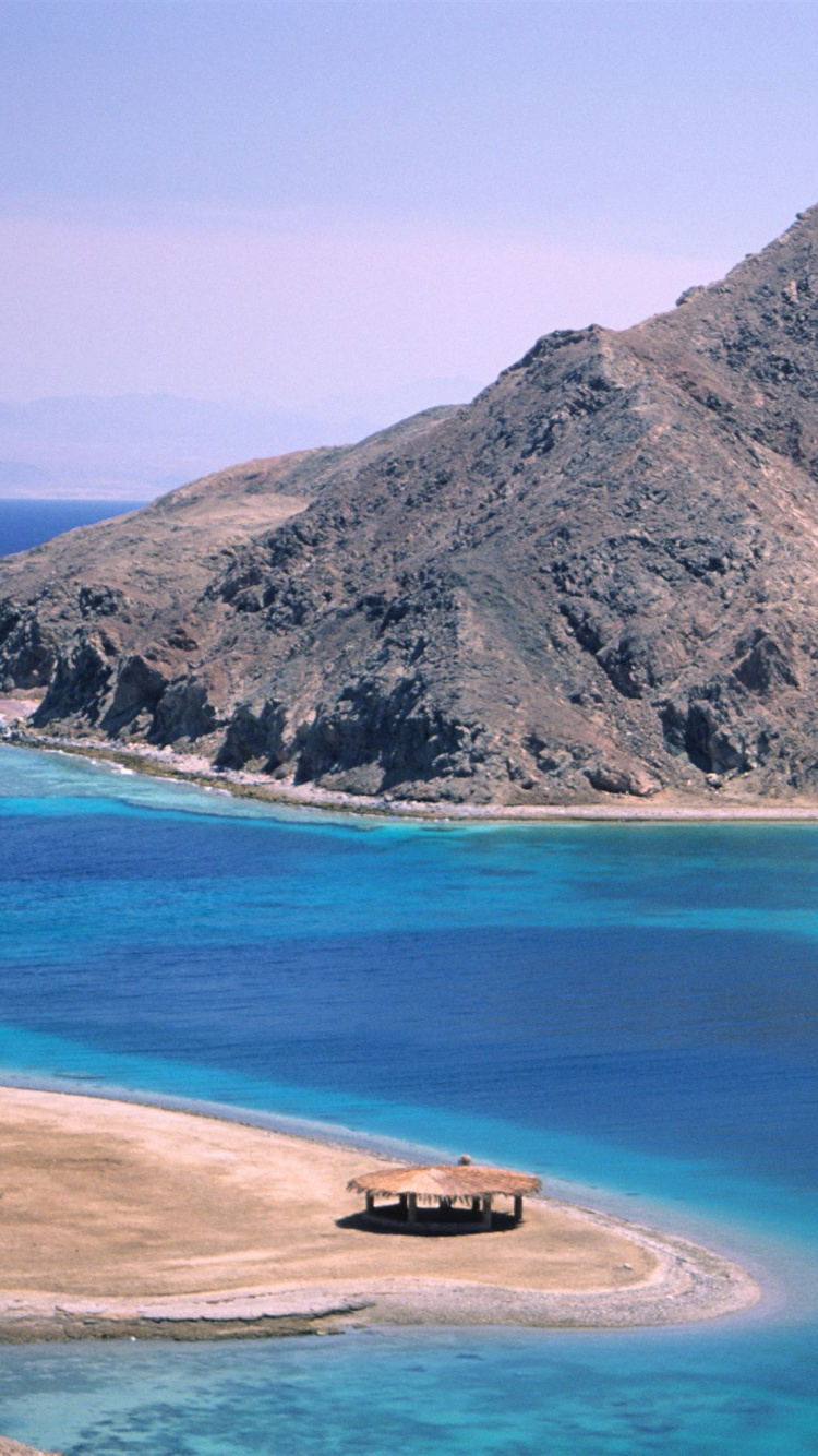 Обои залив фьорда, Табы, Наама Бэй, Синайский Полуостров, залив в разрешении 750x1334