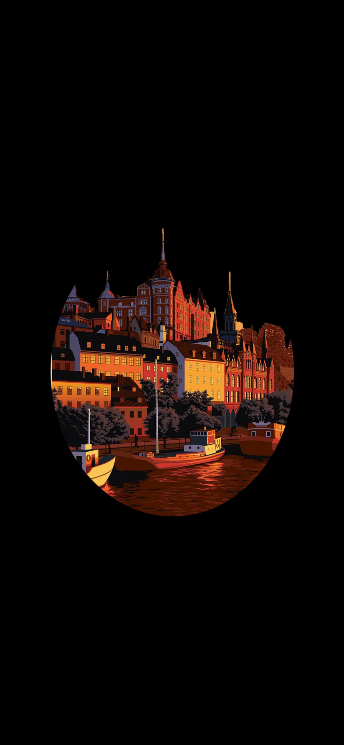 Обои амолед, OLED, отражение, Huawei Mate 20, смартфон в разрешении 1125x2436