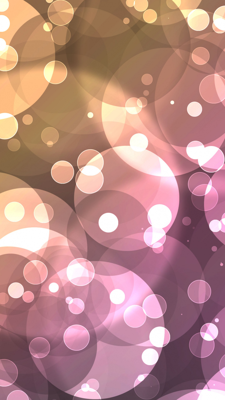 Обои боке, розовый, узор, дизайн, круг в разрешении 750x1334
