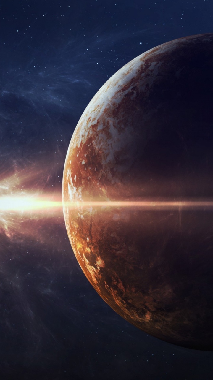 Обои планета, земля, космическое пространство, атмосфера, астрономический объект в разрешении 720x1280