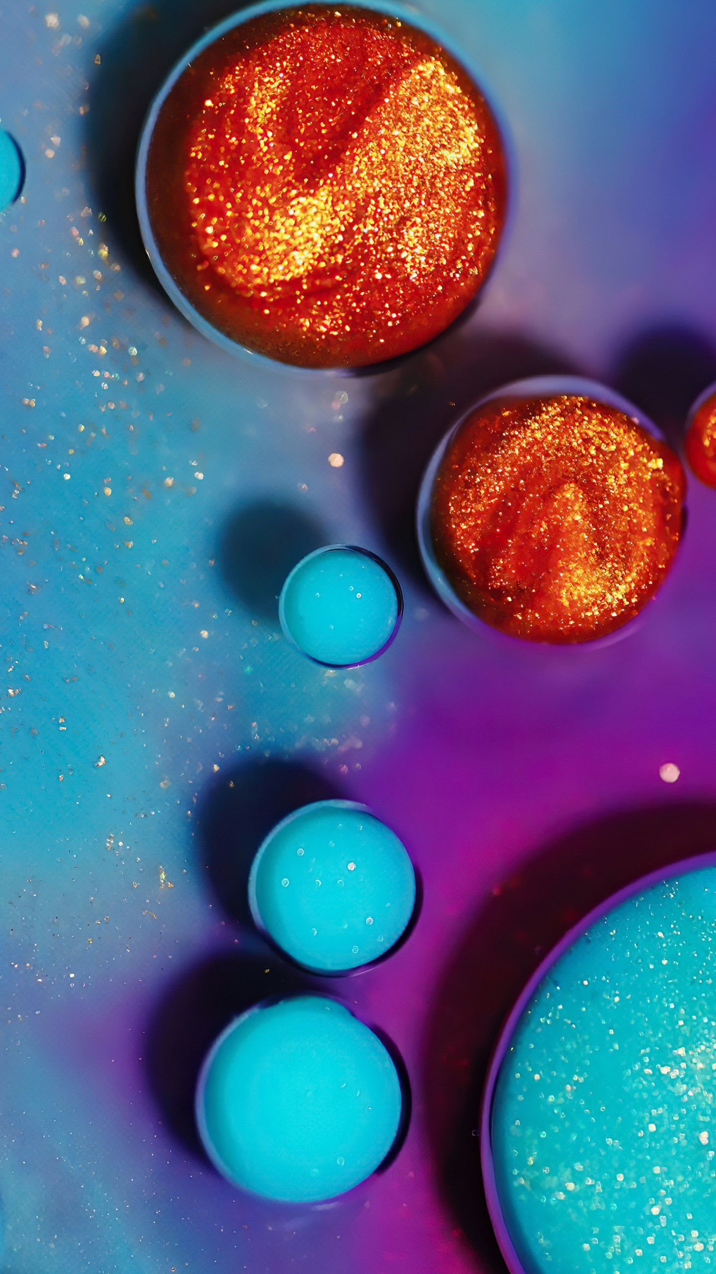 Обои крупный план, свет, синий, жидкий, астрономический объект в разрешении 1440x2560