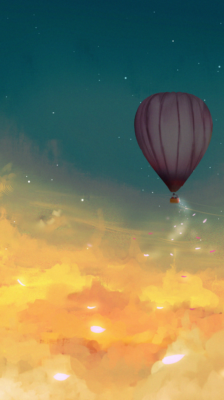 Обои воздушный шарик, полеты на воздушном шаре, космос, дневное время, воздушный шар в разрешении 750x1334