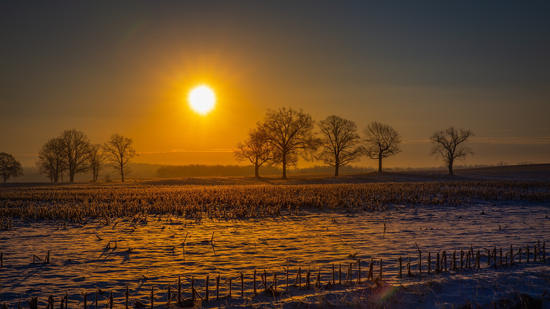 Обои закат, природный ландшафт, природа, восход солнца, утро в разрешении 1920x1080