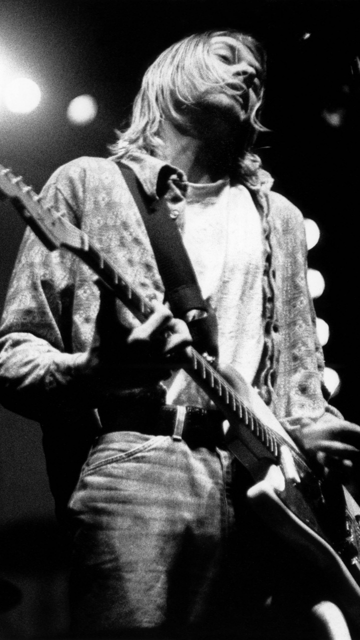 Обои нирвана, гранж, музыкант, Представление, музыка в разрешении 720x1280