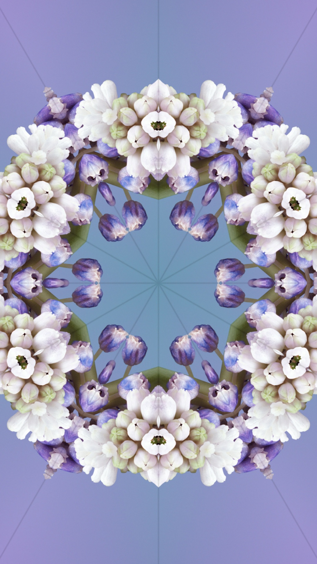 Обои iOS 17, ios 17 алейдоскоп, Эпл, я уточнила, цветок в разрешении 1080x1920