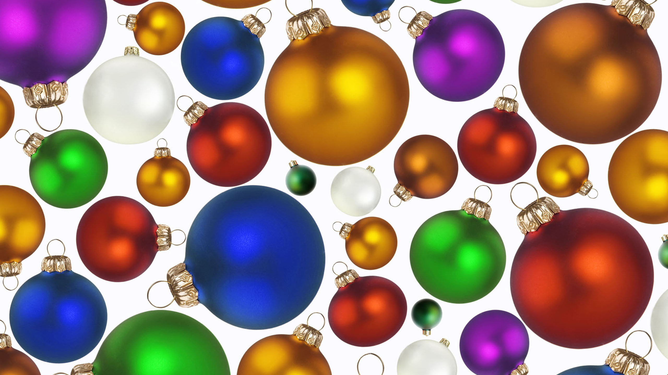 Обои Рождественский день, Новый год, праздник, рождественский орнамент, Рождественские украшения в разрешении 2560x1440