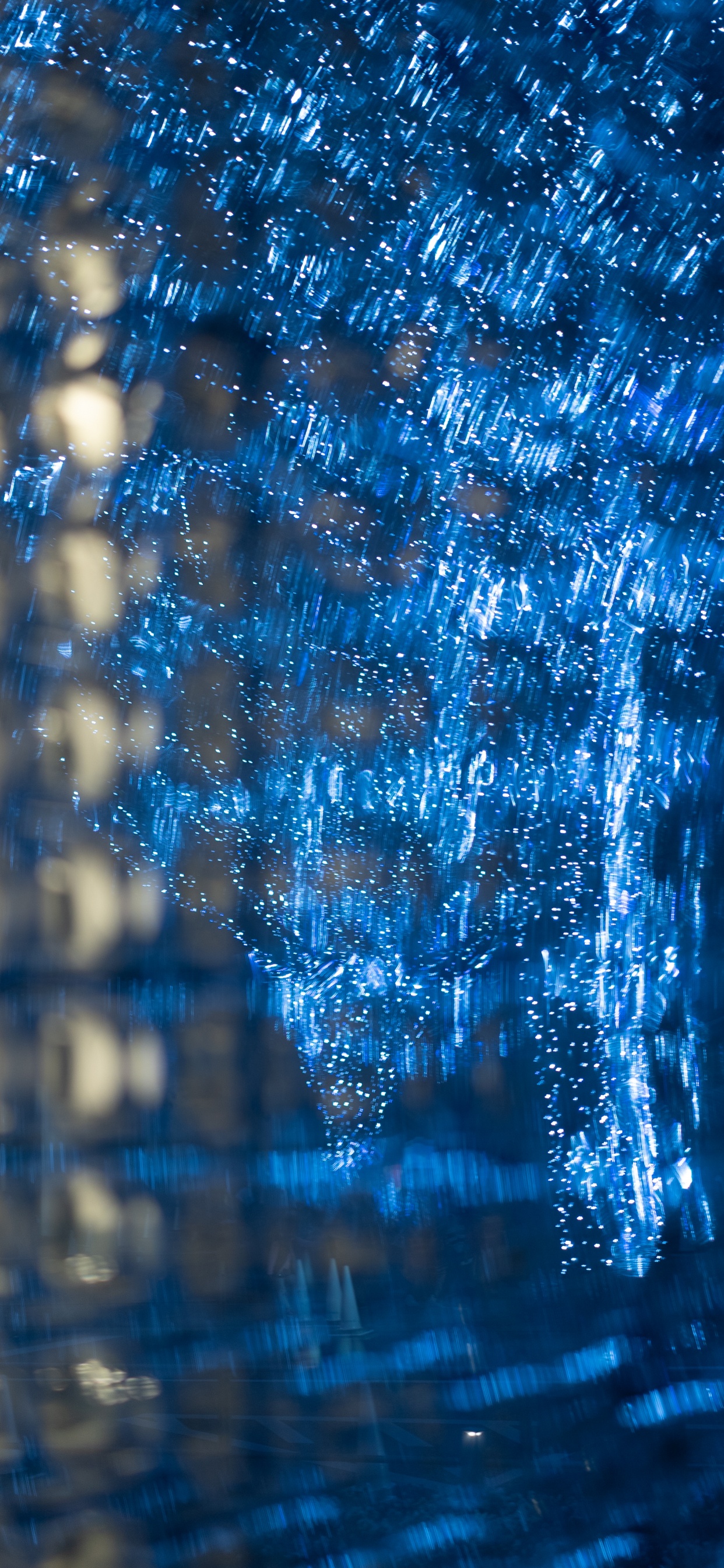 Обои синий, вода, синий кобальт, электрик, отражение в разрешении 1242x2688